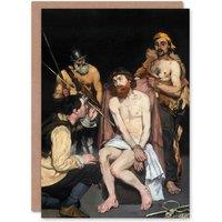Artery8 Edouard Manet Art Card Jesus Mocked by the Soldiers in Black