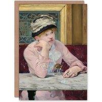 Artery8 Edouard Manet Art Card Plum Brandy Woman Portrait in Pink