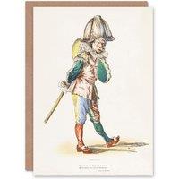 Artery8 Edouard Manet Art Card Polichinelle Clown Portrait in White