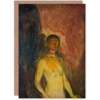 Artery8 Edvard Munch Art Card Artist Self Portrait in Hell in Brown