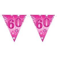 Qualatex Sparkle 60th Birthday Bunting in Pink
