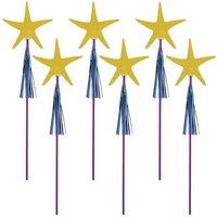 Amscan Mermaid Wishes Glitter Magic Wand (Pack of 6) in Gold