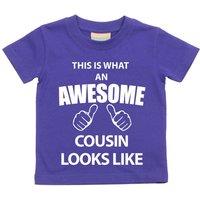 60 SECOND MAKEOVER This Is What An Awesome Cousin Looks Like T-Shirt in Purple | Size: 14-15 Years