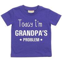 60 SECOND MAKEOVER Today I'm Grandpa's Problem T-Shirt in Purple | Size: 14-15 Years