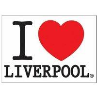 Magic Moments I Love Liverpool Postcard in White