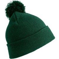 Result Winter Essentials Pom Pom Beanie in Bottle Green