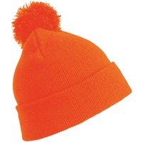 Result Winter Essentials Pom Pom Beanie in Orange