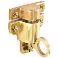 Securit Brass Fanlight Catch in Brown