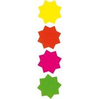 County Stationery Stars Fluorescent Shapes (Pack of 30)
