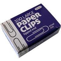County Stationery Paper Clips (Pack of 100) in Grey
