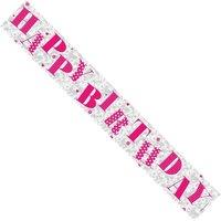 Apac Stars Happy Birthday Banner in Silver
