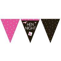 Unique Party Paper Triangle Hen Night Bunting in Pink