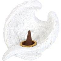 Something Different Resin Angel Wings Incense Cone Holder in White