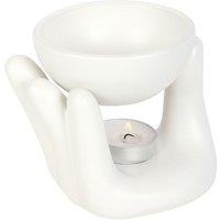 Something Different Ceramic Hand Oil Burner in White