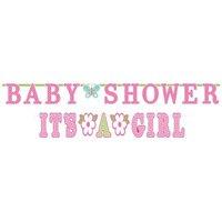 Amscan Its A Shower Bunting in Pink