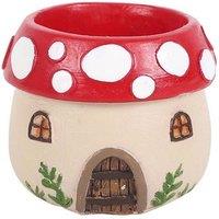 Something Different Resin Mushroom House Tealight Holder in Red
