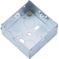 Dencon Securlec 1 Gang Metal Box (Pack of 10) in Silver