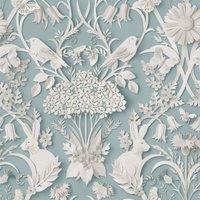 Fine Dcor 3D Woodland Wallpaper in Blue