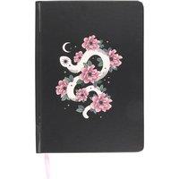 Something Different Serpentine Floral Snake A5 Notebook in Black