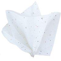 Unique Party Classic Glitter Tissue Paper (Pack of 5) in White