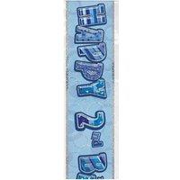 Unique Party Foil Glitz 2nd Birthday Banner in Blue