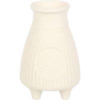 Something Different Greige Ribbed Incense Holder in White