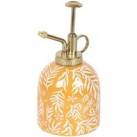 Something Different Leaf Print Ceramic Summer Plant Mister in Orange