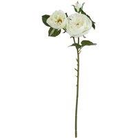 Hill Interiors The Natural Garden Collection Rose Artificial Flower in White