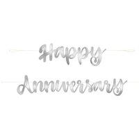 Unique Party Letters Anniversary Banner in Silver