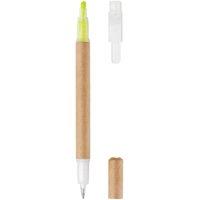 MidOcean Duo Paper 2 in 1 Carton Highlighter Pen in Yellow