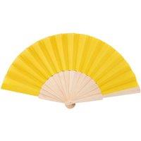 MidOcean Fanny Wood Wood Handheld Fan in Yellow