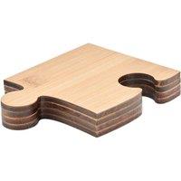 MidOcean Lepy Bamboo Puzzle Coaster Set in Cream