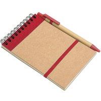 MidOcean Sonora A6 Notepad & Pen in Light Red
