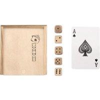 MidOcean Las Vegas Playing Cards & Dice Set in Cream