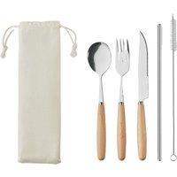 MidOcean Custa Set Stainless Steel Cutlery Set (Pack of 5) in Beige