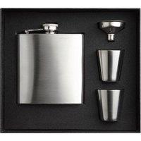 MidOcean Slimmy Flask Hip Flask Set in Silver