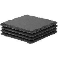 MidOcean Slate Coaster Set (Pack of 4) in Black