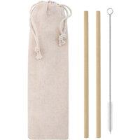 MidOcean Natural Bamboo Straw & Brush in Beige