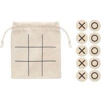 MidOcean Topos Wooden Tic-Tac-Toe Game in Beige