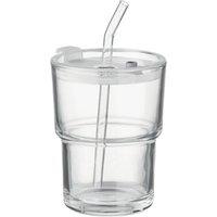 MidOcean Sip Straw Glass 400ml Tumbler in Clear