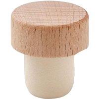 MidOcean Bopper Beech Wood Bottle Stopper in Cream