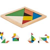 MidOcean Tangram Wood Puzzle in Cream