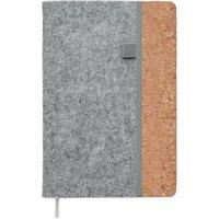 MidOcean Corkbook RPET A5 Notebook in Grey