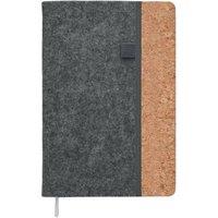 MidOcean Corkbook RPET A5 Notebook in Pale Grey