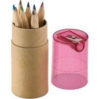 MidOcean Lambut Coloured Pencil (Pack of 12) in Red