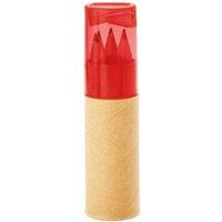 MidOcean Petit Lambut Coloured Pencil (Pack of 6) in Red