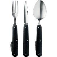 MidOcean 3 Service Camping Utensil Set (Pack of 3) in Black