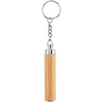 MidOcean Pianti Mini Bamboo Keyring Torch (Batteries Included) in Cream