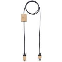 MidOcean Caboo Bamboo Charging Cable in Cream