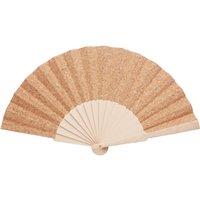 MidOcean Fanny Cork Manual Wood Handheld Fan in Beige